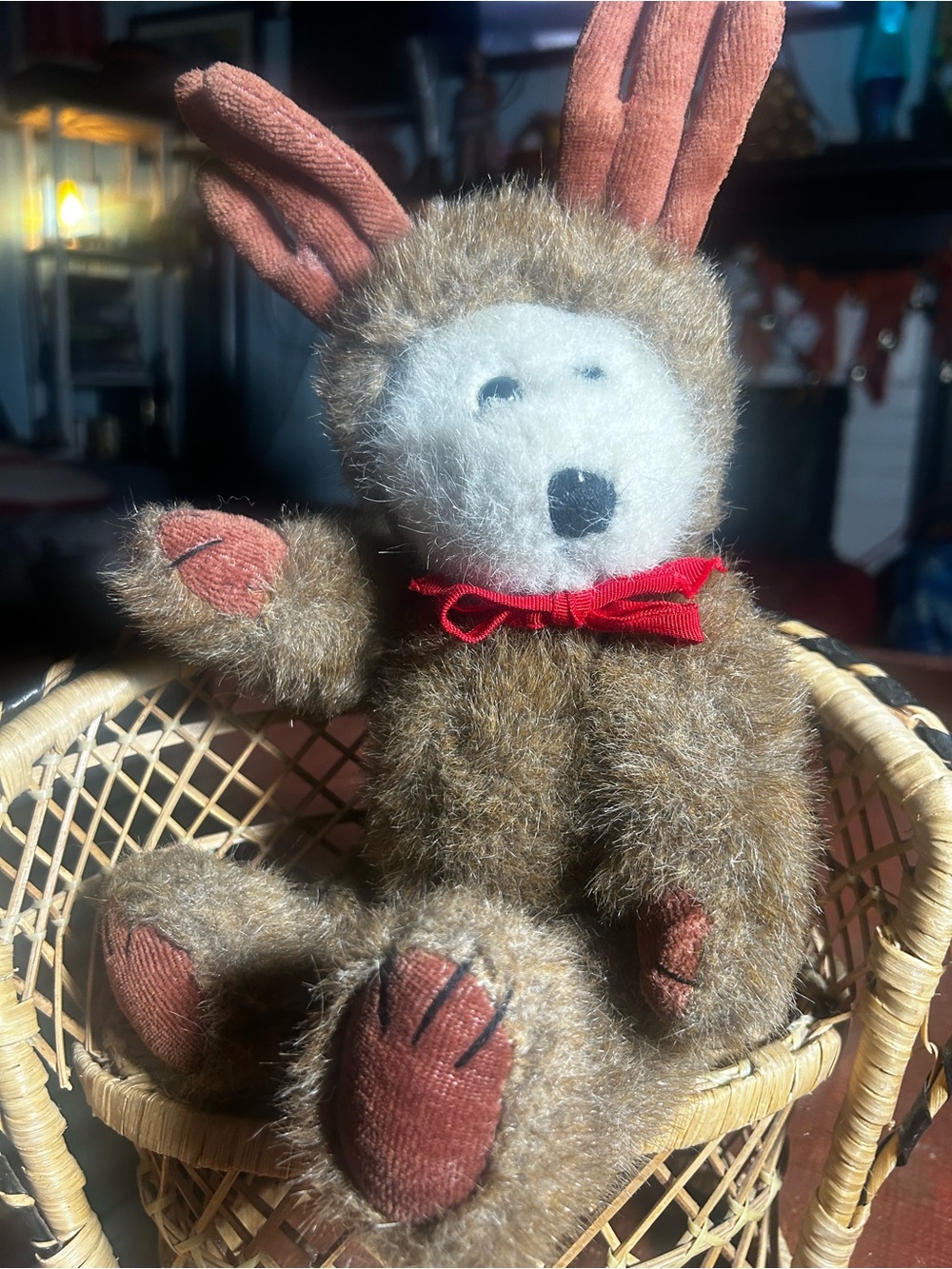 Vintage Boyds Bear “Ewell” Dressed as a Reindeer